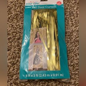 Celebrate Foil Door Curtain in Gold